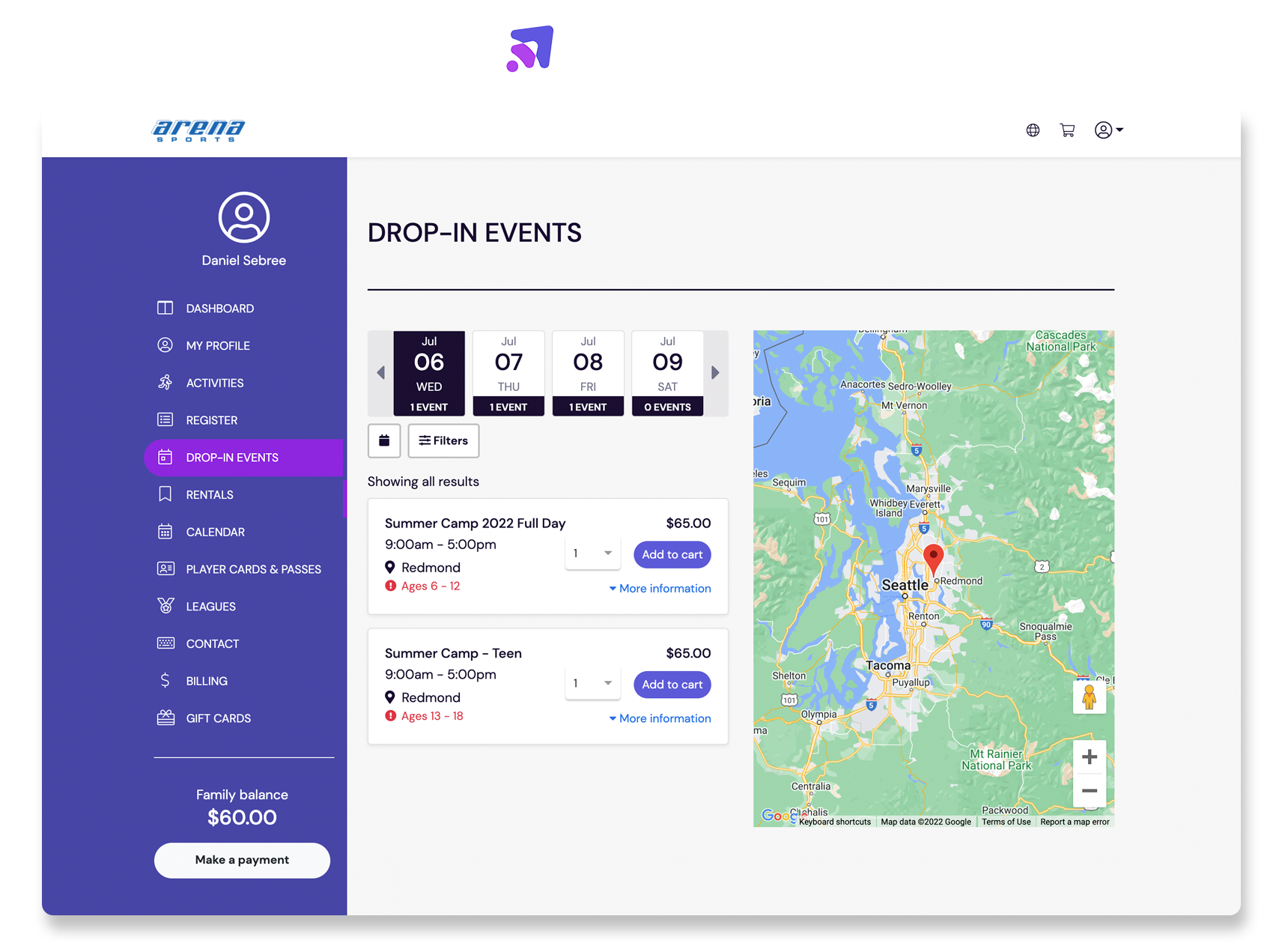 Modernized Mobile App Event Interface
